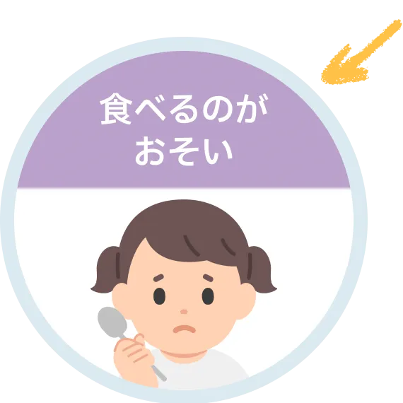 食べるのがおそい